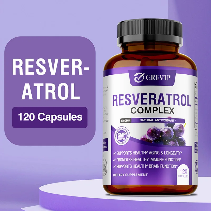 

Resveratrol Complex - Antioxidant Supplement - Support Circulatory Health and Overall Wellness-Smooth Skin