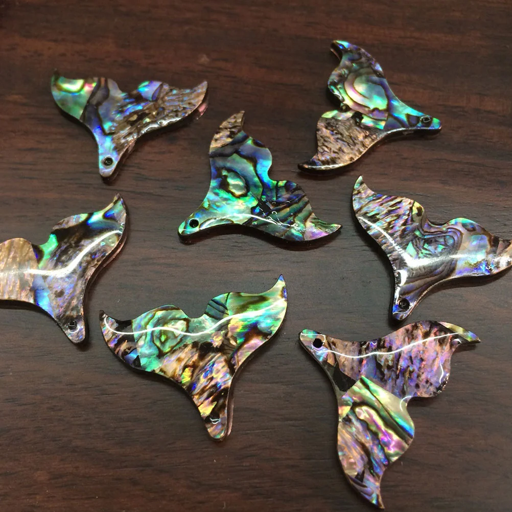 

10 Pcs Women Necklace Accessories DIY Girls Abalone Shell Pendant Mermaid Tail Colorful Chain necklace pendant jewelry Supplies