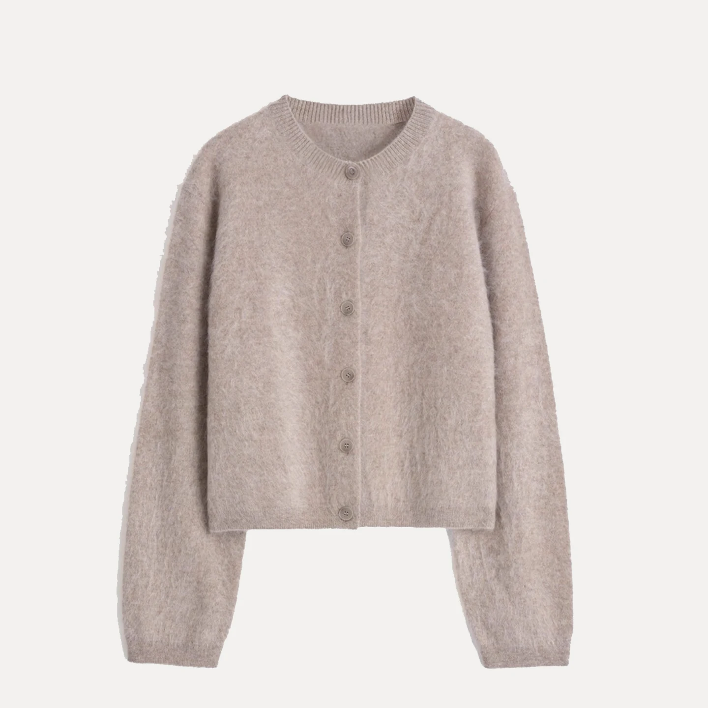 

Casual Knitted Button-Up Cardigan Women's Sle Autumn New Arrival Z Commute Sle Long Sve round Ne Warmth Provided