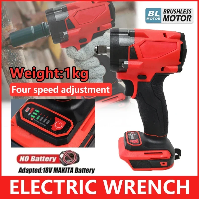 สว่านกระแทก obeng reparasi ไร้สาย kunci Pas listrik ไร้แปรงถ่านสำหรับแบตเตอรี่ Makita 18V
