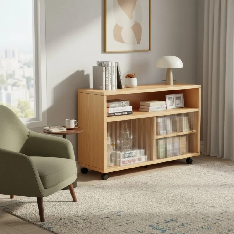 

household living room, floor-to-ceiling tea cabinet, bedroom balcony, simple and movable multi-layer storage and storage