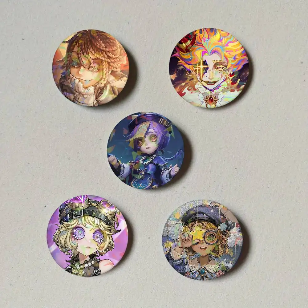 Game I-Identity V Round Laser Badge Brooch Clothes Backpack Accessories Lapel Decoration Gift