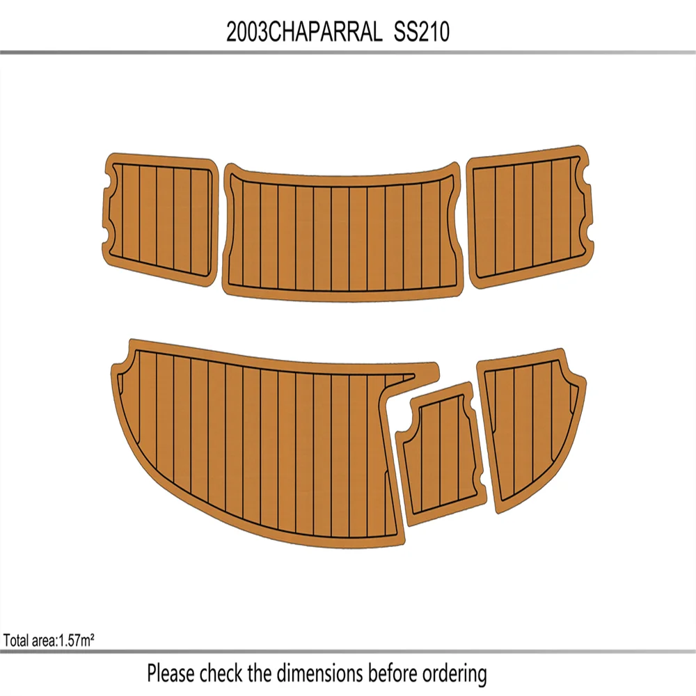 

2003 Chaparral 210 SS Cockpit Swim platform 1/4" 6mm EVA faux teak mat Floor