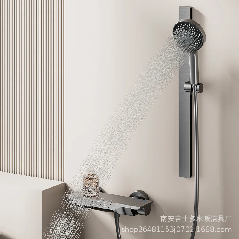 Gun gray aircraft carrier shower shower suitfor home bathroom simple separates type mixing valve bathroom bathroom cylinder fauc