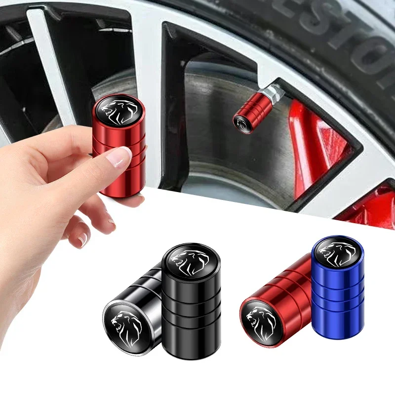 

4 шт., колпачки с логотипом автомобиля, колпачки для стержня клапана для Peugeot 408 4008 308 3008 Rifter 5008 508 2008 208 RCZ 407 108 аксессуары