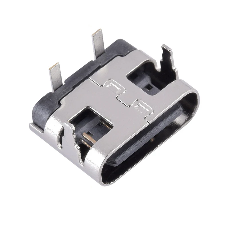 Conector Micro USB tipo C, 10 piezas, 2 pines, conector USB 3,1, conector de alimentación hembra tipo C, Conector de puerto de carga para teléfono