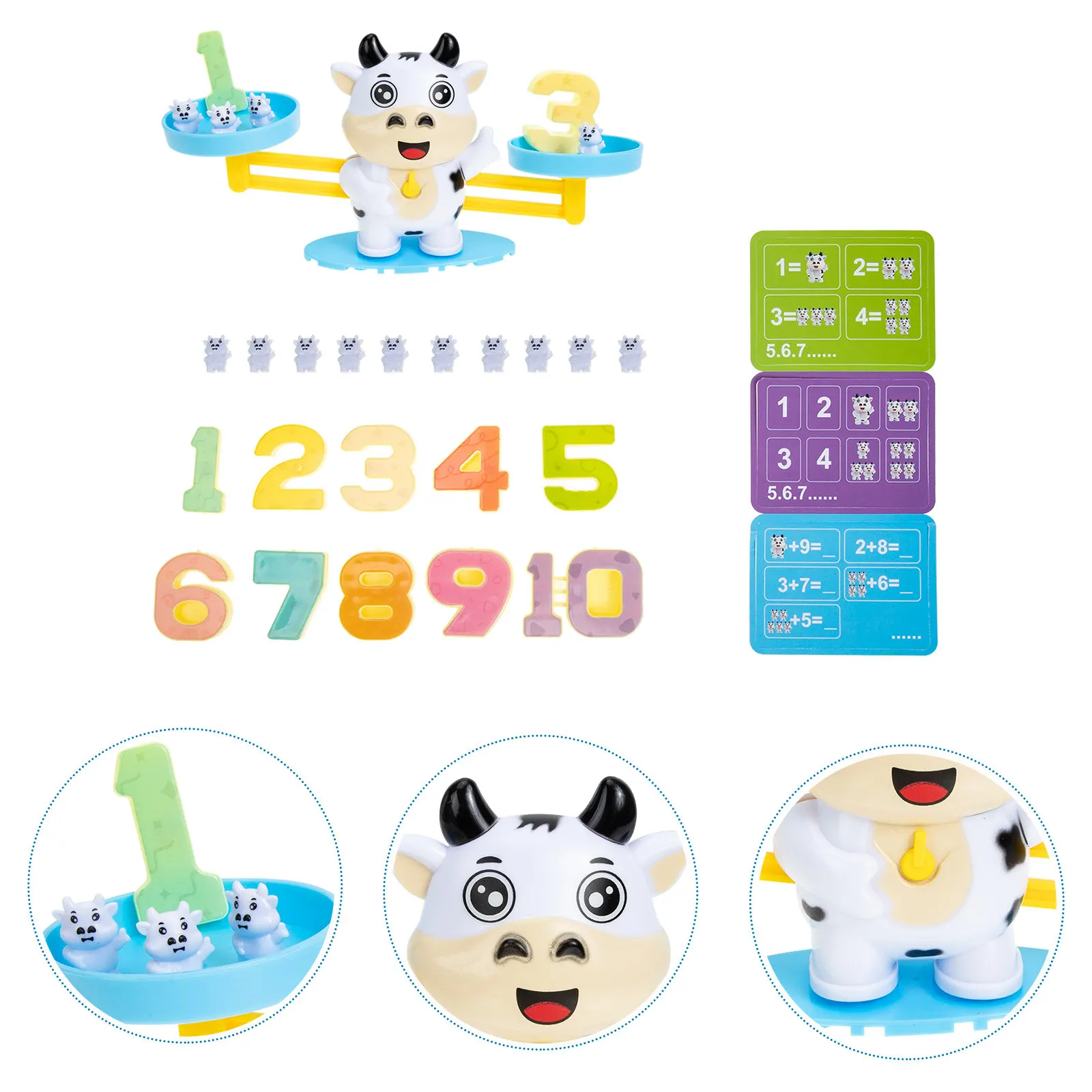 

1Set Balance Number Math Game Educational Counting Learning Tools Preschool Gift for Kids Cognitive Skills Balance Toys