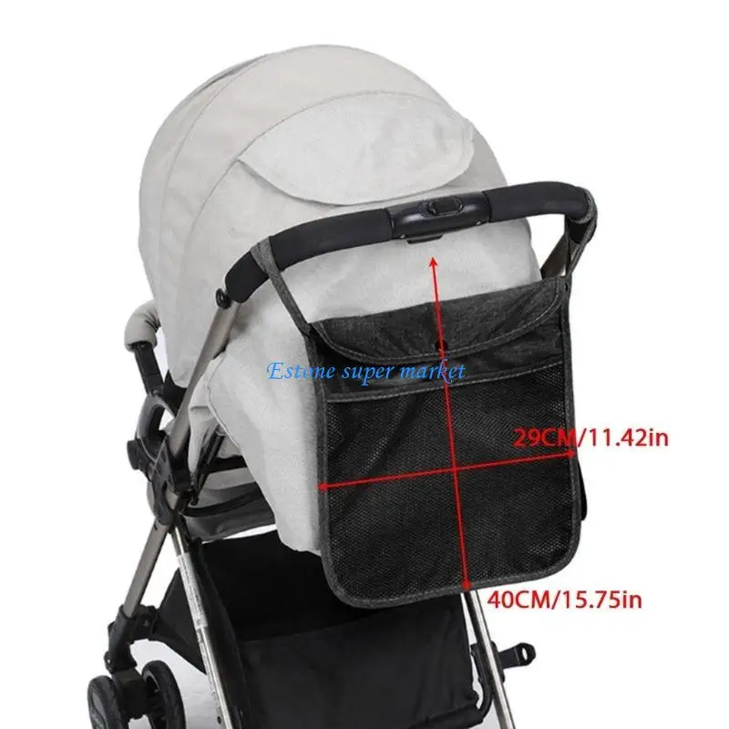 090B Baby Stroller Mesh for Seat Pocket Multifunctional Baby Carriage Pram Trolley Net Bag for Seat Pocket Stroller Accessori