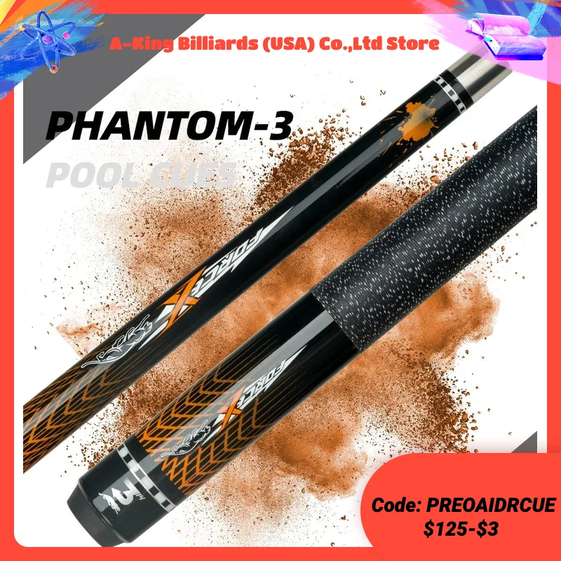 PREOAIDR 3142 Phantom Billiard Pool Cue Maple Shaft10/11.5/13mm Tip Uni-Loc Joint Cue Stick Kit 148cm Irish Line Wrap BilliarCue