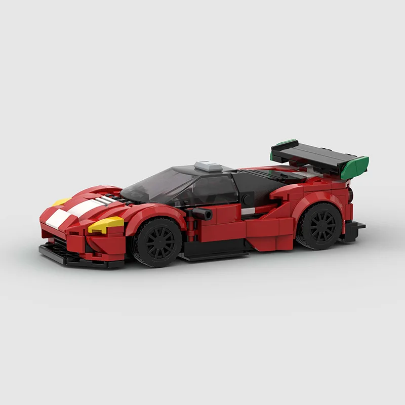 

488 GT3 competitive sports car race moc compatible Lego small particles educational assembly children's building block toys