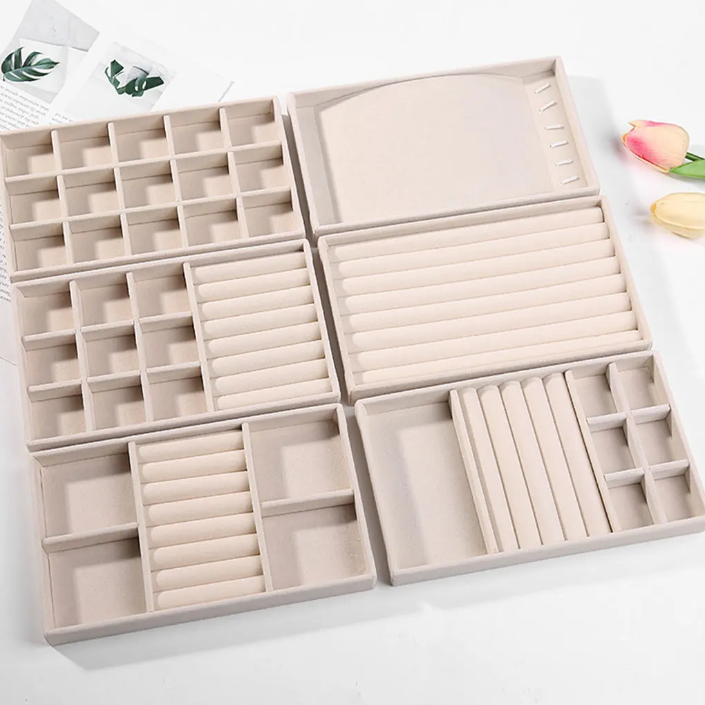 

Большой ящик для хранения ювелирных изделий, органайзер для колец с мягкой тканевой подкладкой, отличное мастерство, коробка для колец, серый пустой диск