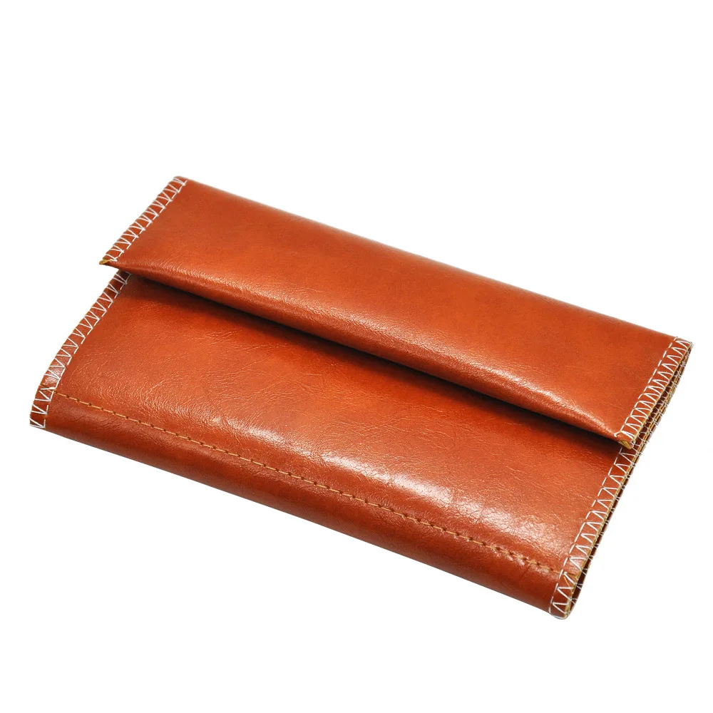 

Pocket Tobacco Pouch Zipper Buckle Case Bag PU Leather Pipe Cigarette Holder Smoking Rolling Paper for Smoking Accessories Case