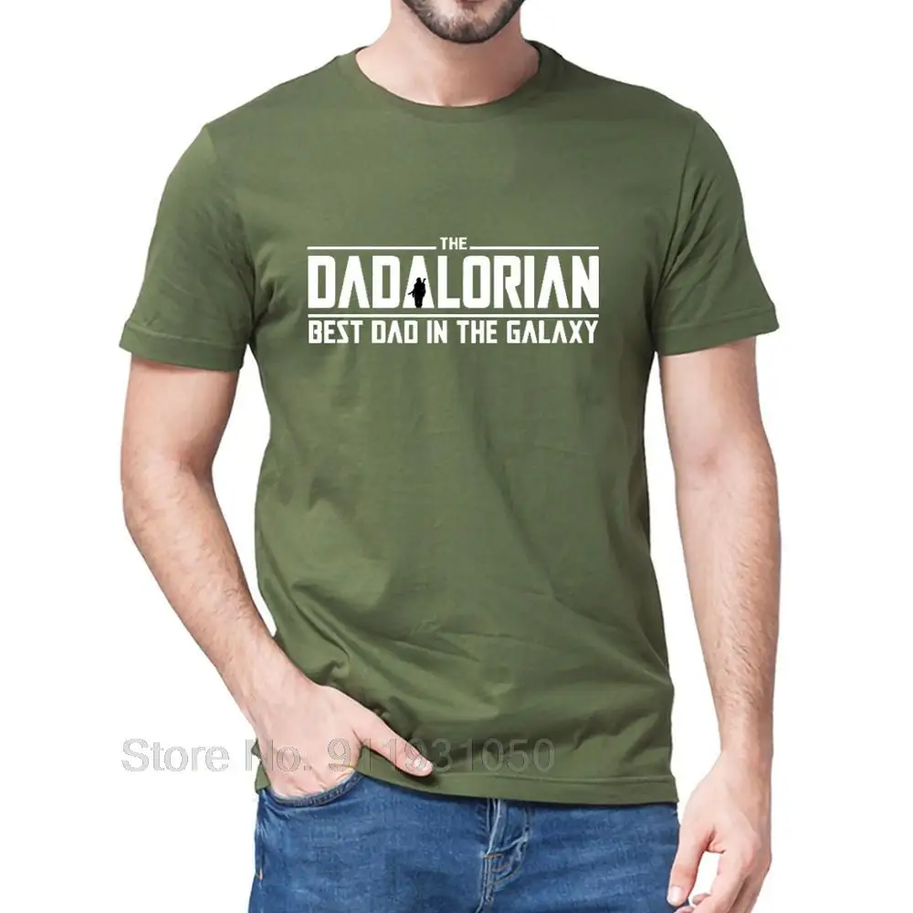 Unisex 100% Cotton The Dadalorian Best Dad in The Galaxy Funny New Men\'s T-Shirt Women Soft Top Tee Gift Sweatshirt