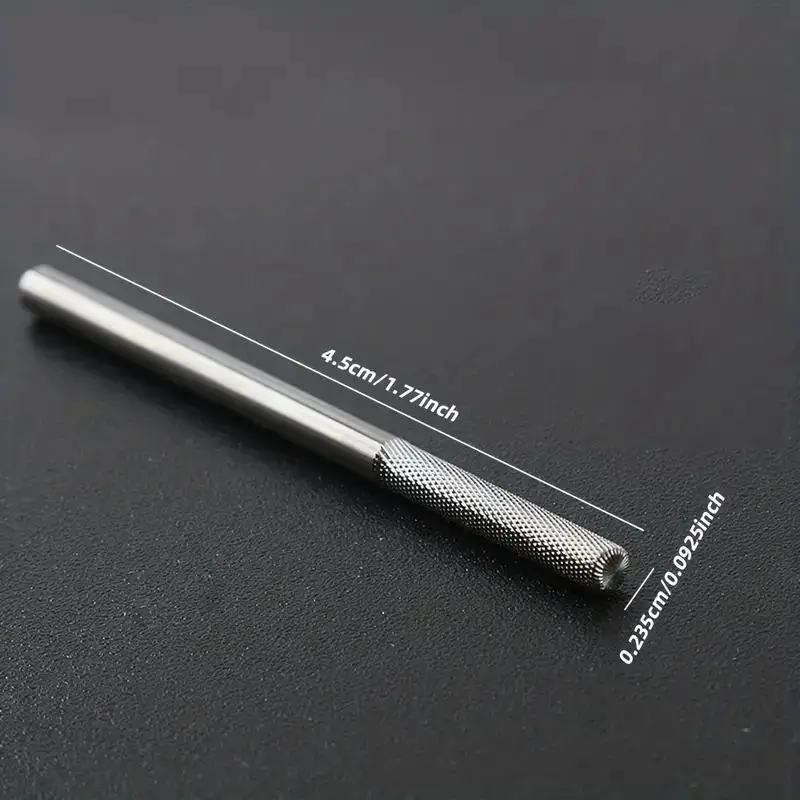 1 lima de uñas con broca de acero de tungsteno 3XF, limpieza eléctrica de cutículas para la preparación de camas de uñas