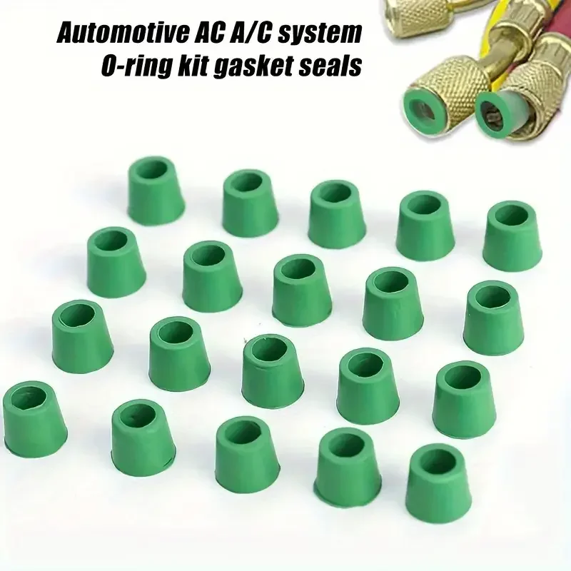Car Air Conditioning Line Repair Gasket ‘1/4’ Charging Hose/Manifold Repair Seal Kit Tools Automotive Replacement Accessories