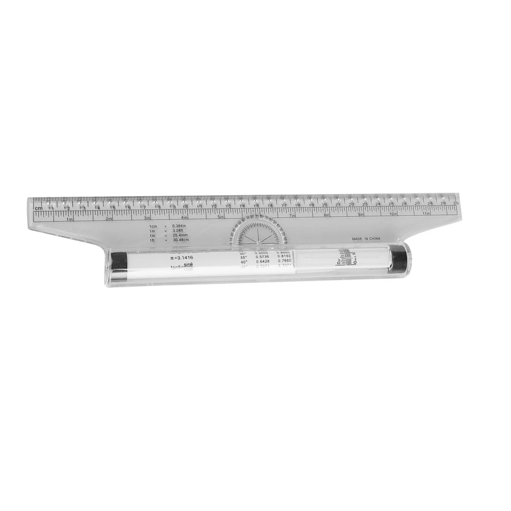 

2pcs Parallel Ruler Drawing Measuring Artists Rolling Balancing Scale Plastic Drafting Student Slide Rulers Versatile
