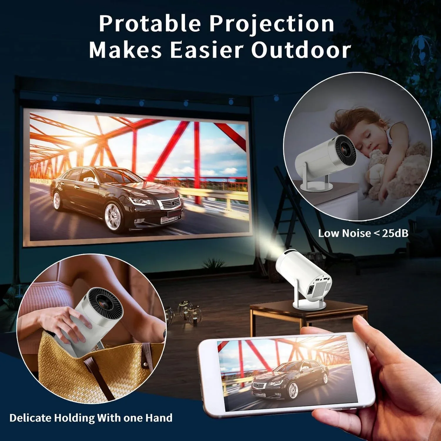 Projektor Magcubic HY300 Pro 4K Android 11 Dual Wifi6 260ANSI Allwinner H713 BT5.0 1080P 1280*720P Kino domowe Projektor zewnętrzny