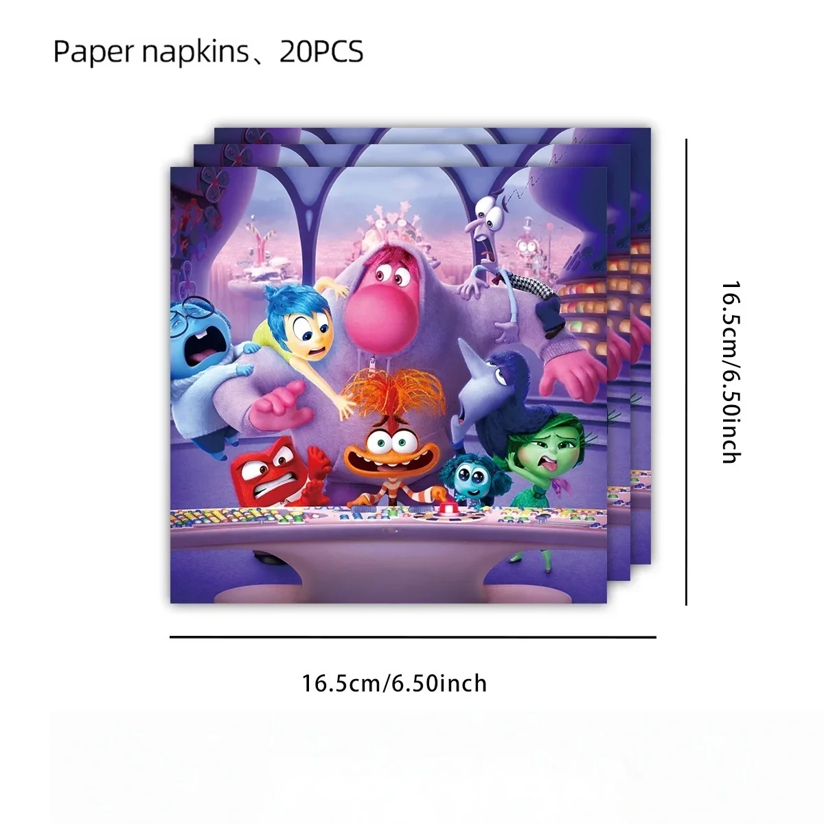 Inside Out Party Decorations Set Plates Napkins Balloons for Kids Birthday Baby Shower Party Supplies view 5
