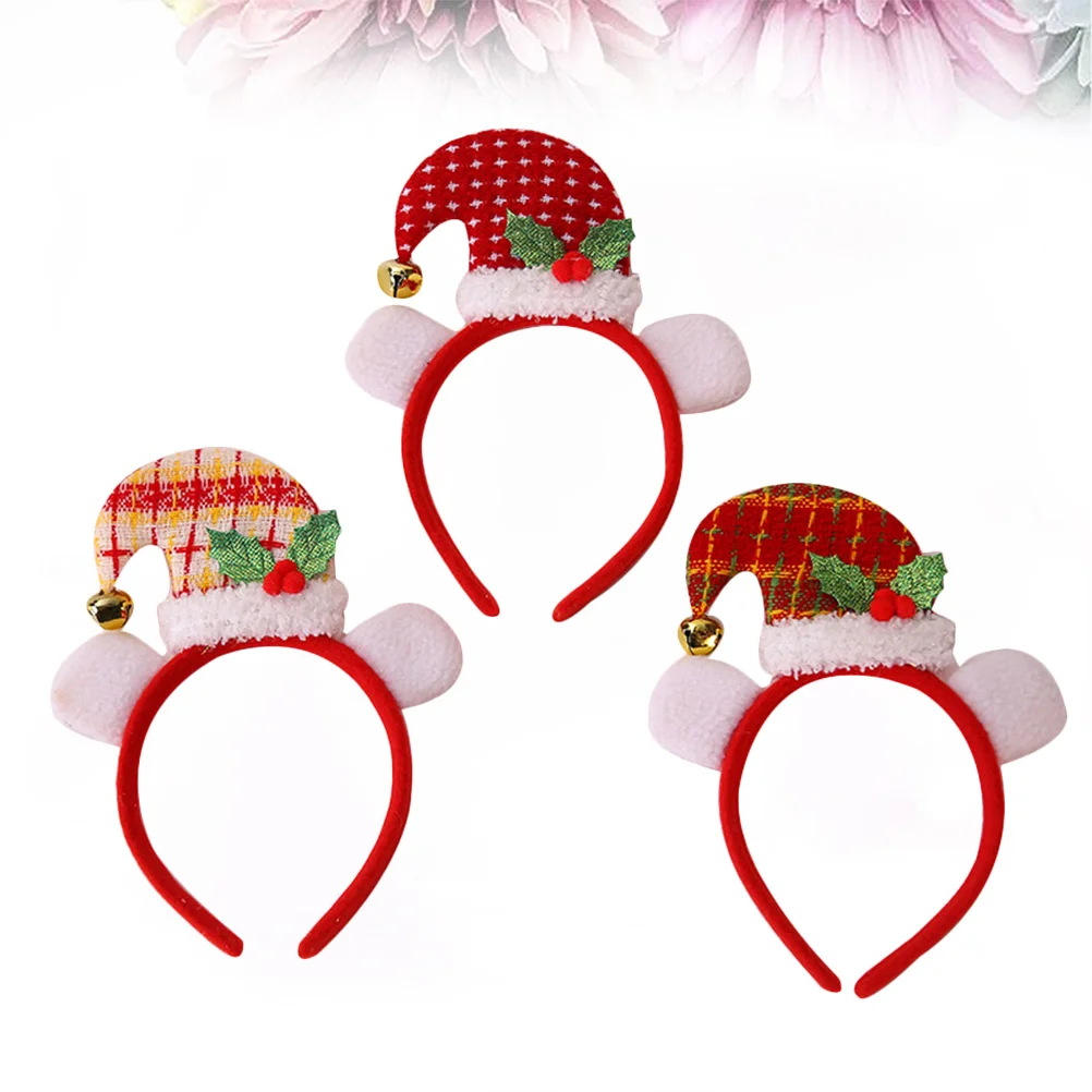 

3Pcs Holiday Hair Band for Kids Christmas Headwear Decoration Lightweight Non-Deformation Design Perfect for Costume Carnival