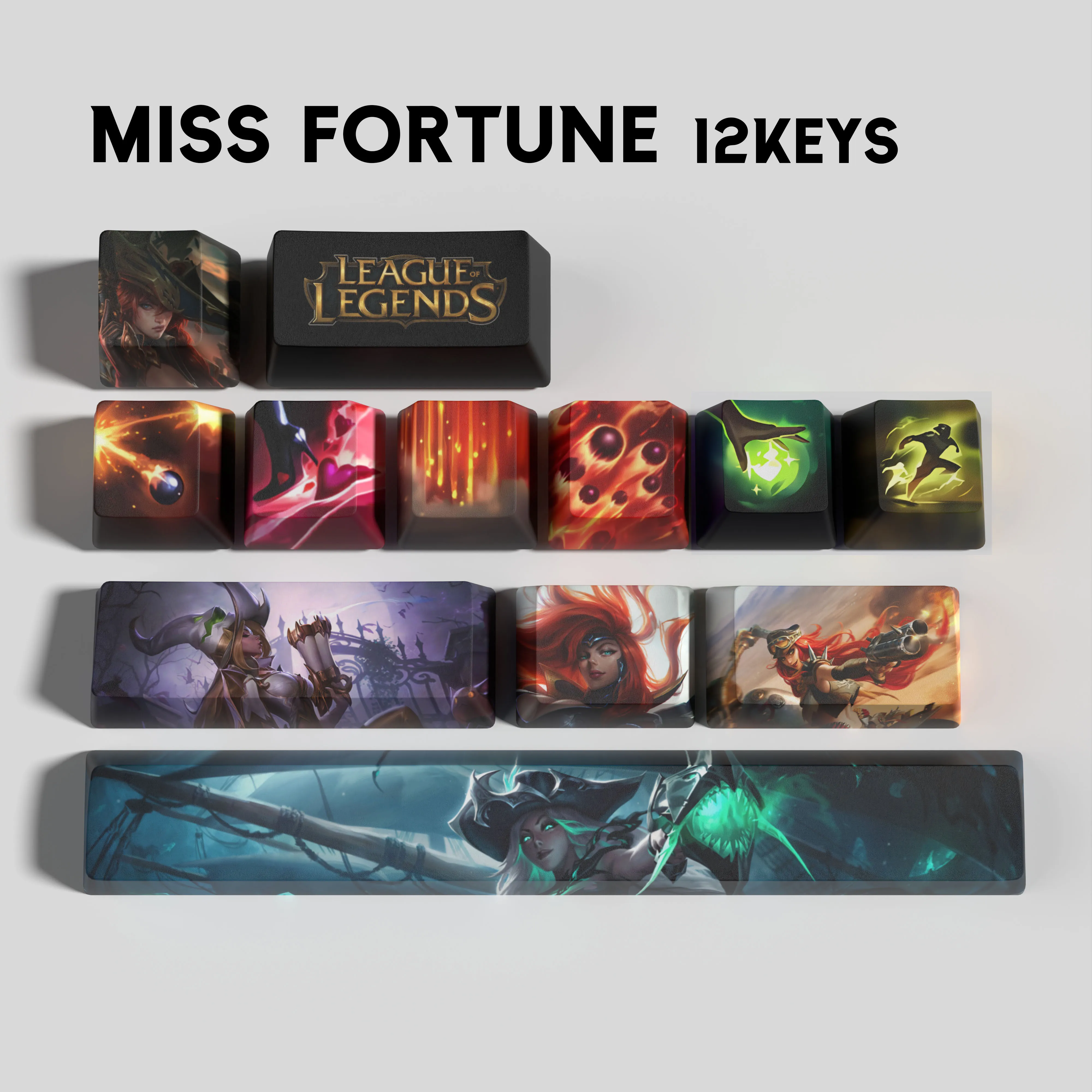 MissFortune keycaps League of Legends keycaps  game keycaps OEM Profile 12keys PBT dye sub keycaps