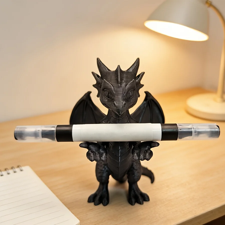 3D Printed Dragon Pen Holder - Creative Desk Storage for Office & Study, Ideal Gift for Dragon Fans 🐉