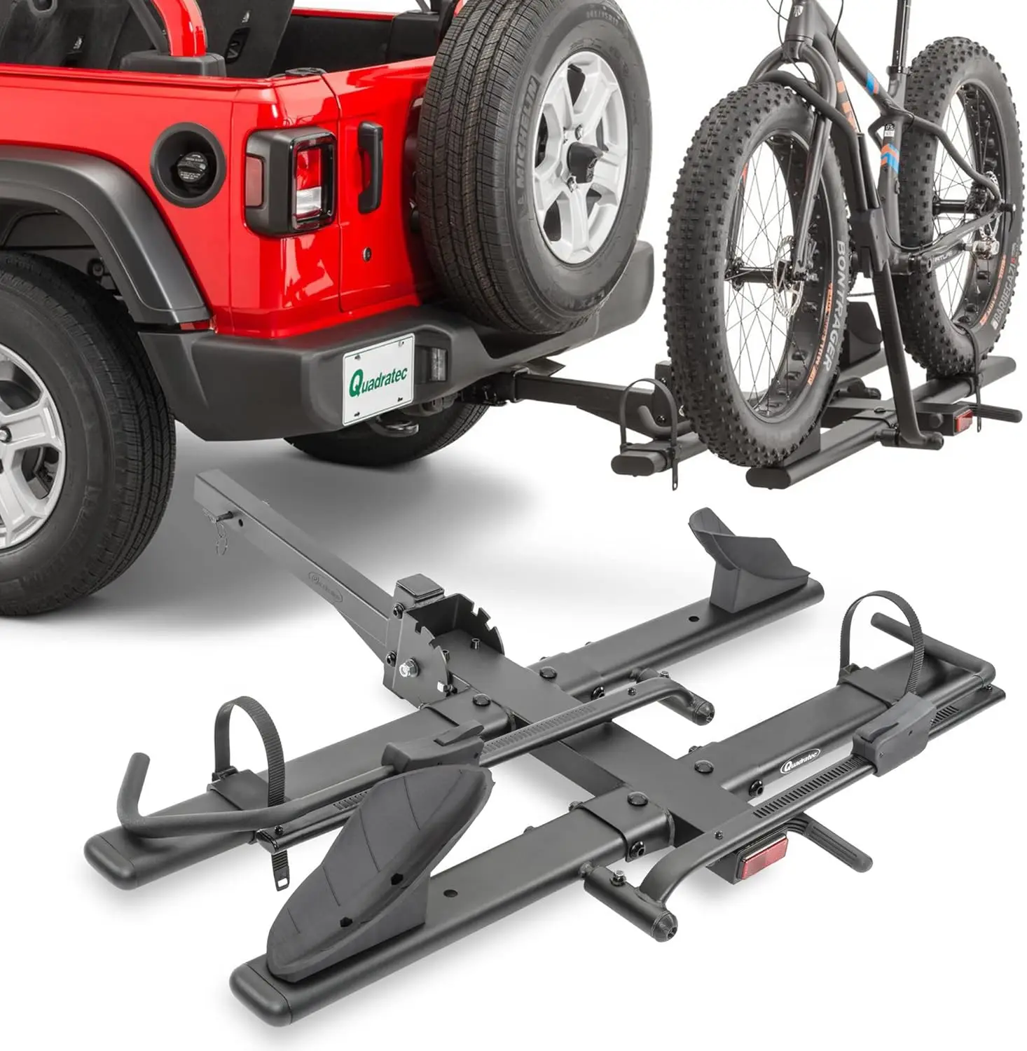 Deluxe 2-Bike Hitch Mount Bike Rack for eBikes - Supports Heavy Electric Bikes & Fat Tires Up to 4