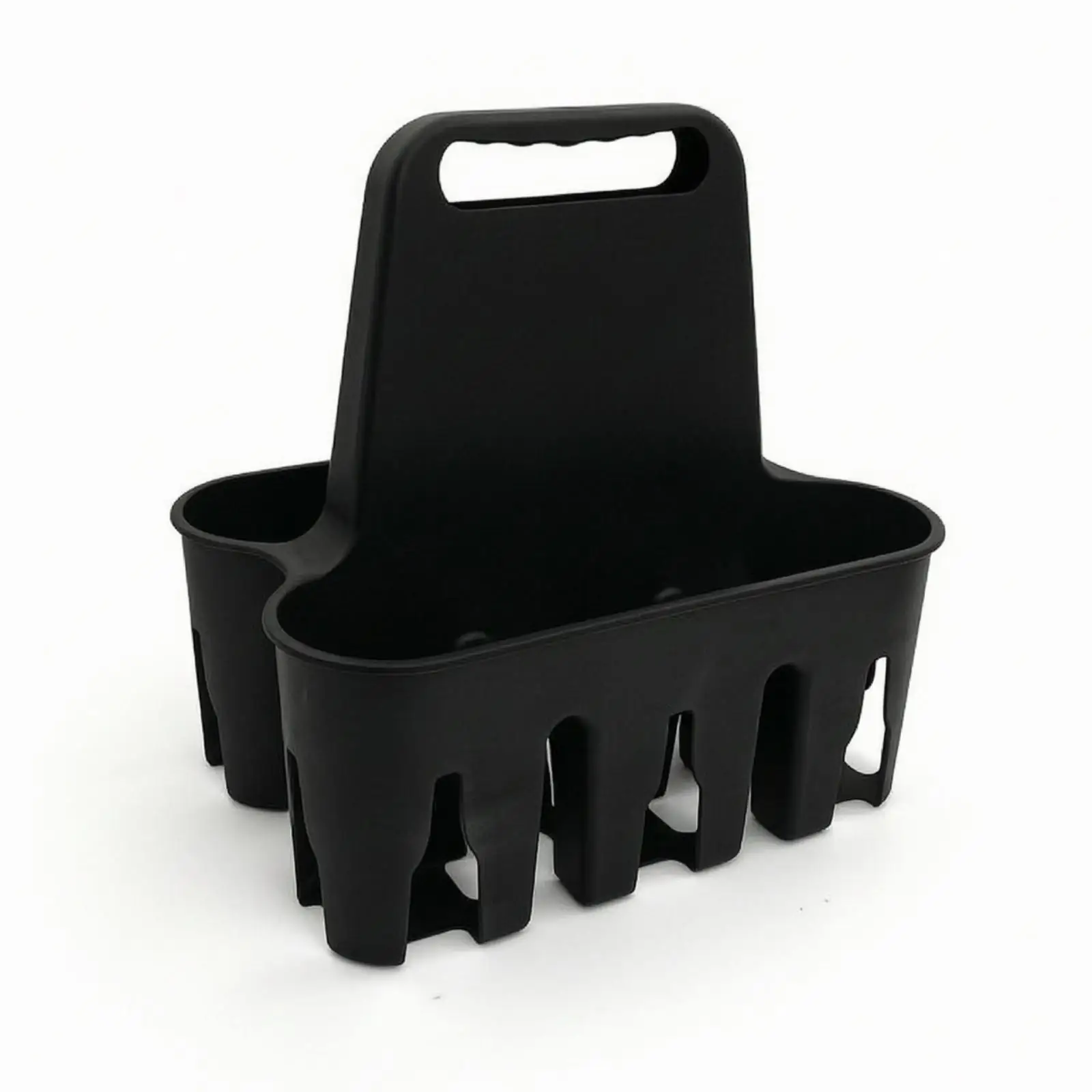 Lightweight Drink Holder Basket for Bottles with Comfortable Top Handle and Open Rectangular Design