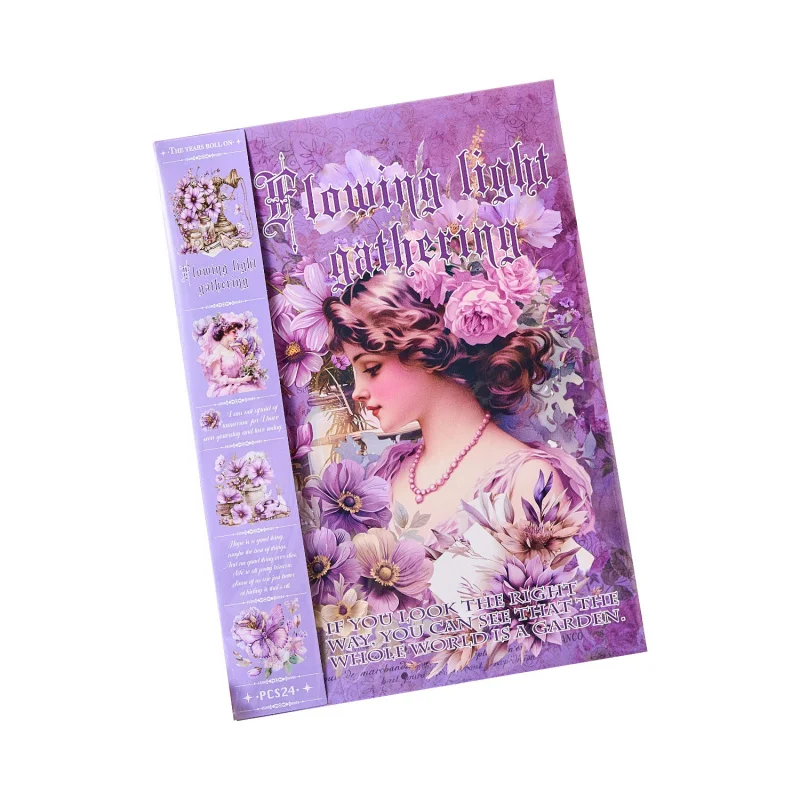 24 - مجموعة ملصقات فتاة عتيقة كبيرة الحجم، تتميز بتصميم ريترو - صور نسائية تحت عنوان #5