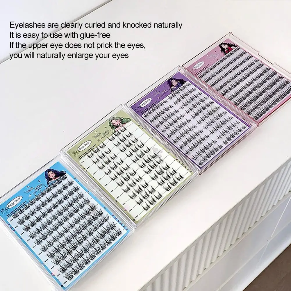 Nicht klebende falsche Wimpern, sonnenblumenförmig, zum Entfernen von wiederverwendbaren segmentierten Wimpern, Anime-Augen, Gesichts-Augen-Schönheits-Make-up-Werkzeug. Neu