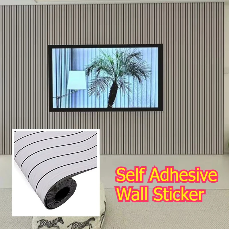 

3D Faux Wood Grid Self Adhesive Wallpaper Aluminum Foil Bottom Waterproof Wall Sticker Renovation Home Decoration Wallpapers