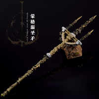 30cm Mohgwyn's Sacred Spear Elden Game Great Spear Samurai Swords Katana Melee Weapon Model Desktop Ornaments Gifts Toys Boys