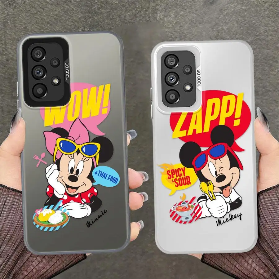 Capa de telefone para samsung galaxy a24 a12 a32 a25 a14 a16 a34 a22 a15 a13 a23 casca macia disney mickey minnie mouse