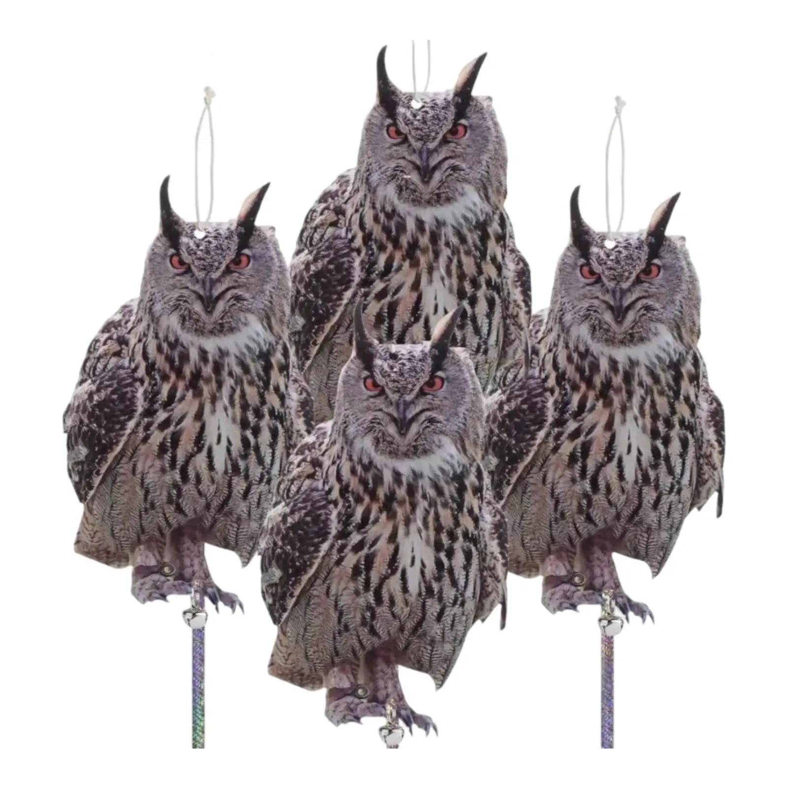 4x Owl Sculpture Birds Repelling Devices Decorative Adornment Owl Decoy Bird Scarecrow for Pond Swimming Pool Outdoors Garden