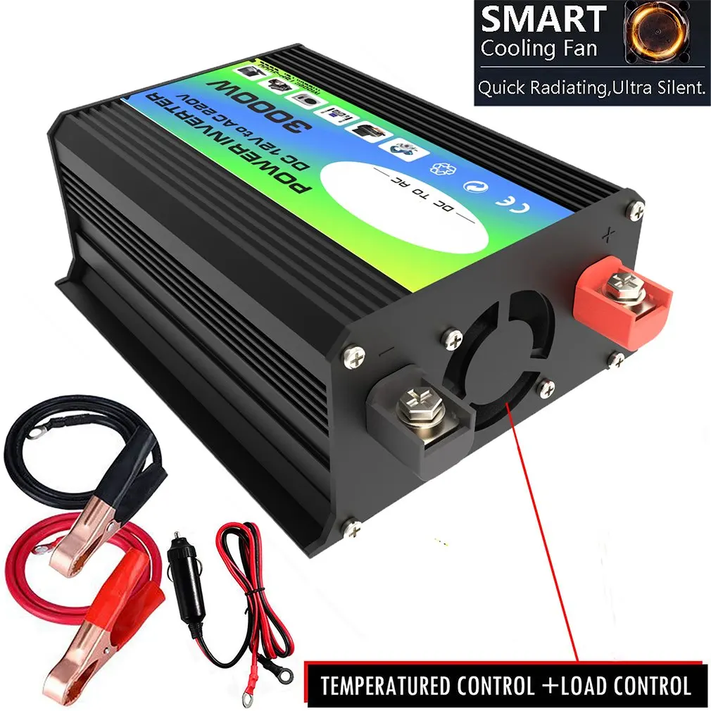 

3000W 12V To 220V/110V Car Power Inverter Converter Charger Adapter Dual USB Voltage Transformer Modified Sine Wave