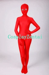 Red High Quality Spandex Zentai Bodysuits Halloween costumes Woman Zentai Catsuit