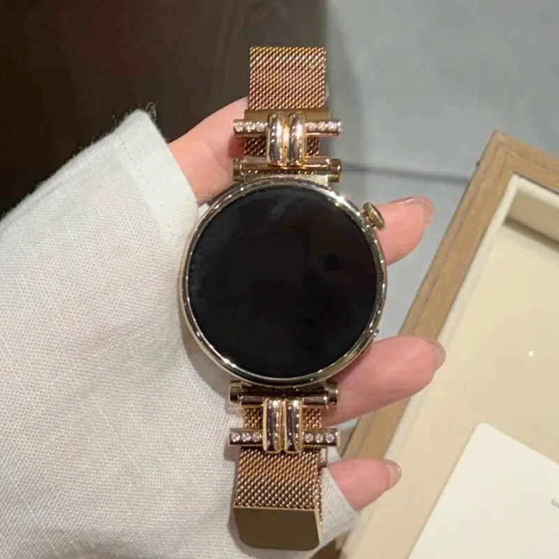 Bling H‑Shape Diamond Strap for Xiaomi Mi 10pro 9Pro 8pro S5 S4 S3 Vintage Zebra Leopard Metal Band for Redmi Watch 456 6Active