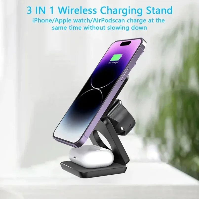 3 in 1 Foldable Magnetic Wirel - Wireless Charger Watch recensione e prezzo