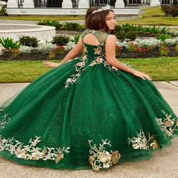 Flower Girl Dresses Green Ball Gown Tulle Appliques Floral Flower Girl Dresses For Weddings Pageant Dresses Kids Baby