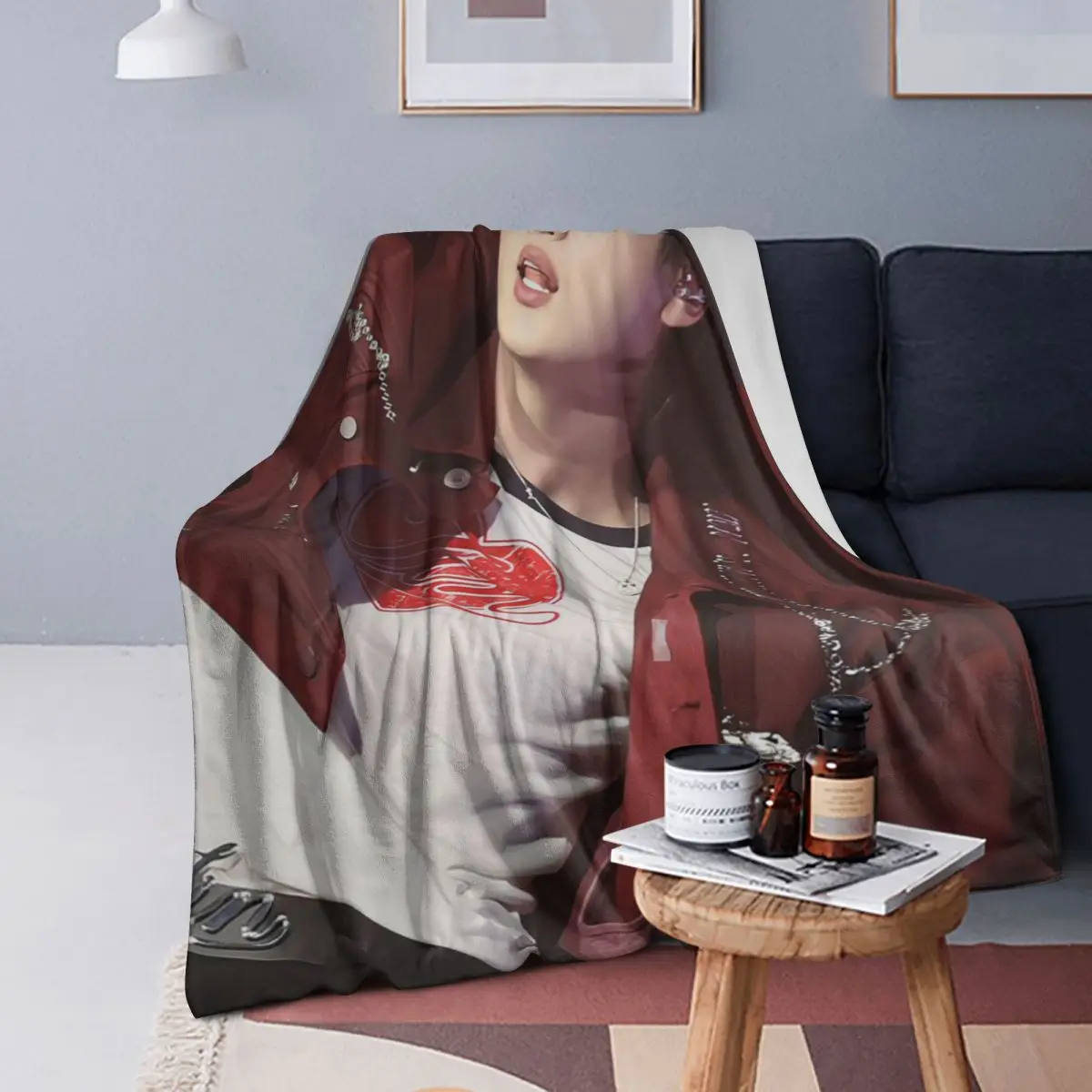 

Одеяло Seokjin, мягкое теплое фланелевое одеяло для кровати, гостиной, пикника, путешествия, домашнего дивана