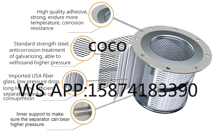 Low Price ESD KR1100-046P Oil Filter for Mayekawa (Mycom) Refrigeration Compressor