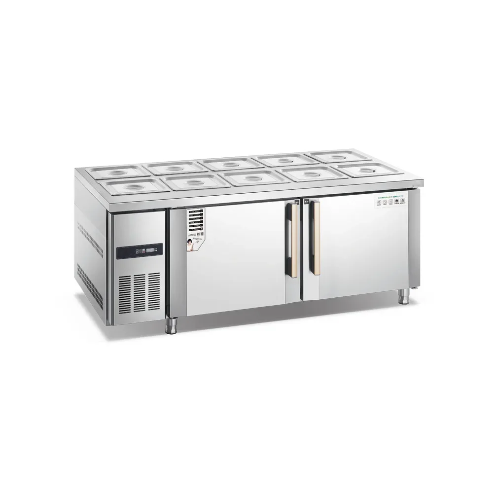 -Different Size Shape Aaille Built-in Top Counter Salad Bar Salad Bar 2 Doors Refrigerator