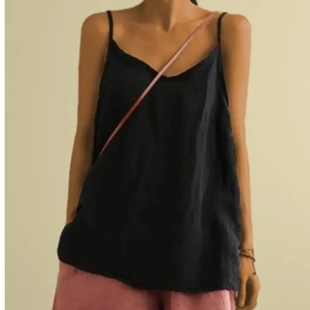 Cotton Linen Camisole Women's Summer New Solid Color Sexy V-neck Sleeveless Bottoming Casual Loose Top Ropa Mujer Топ Женский