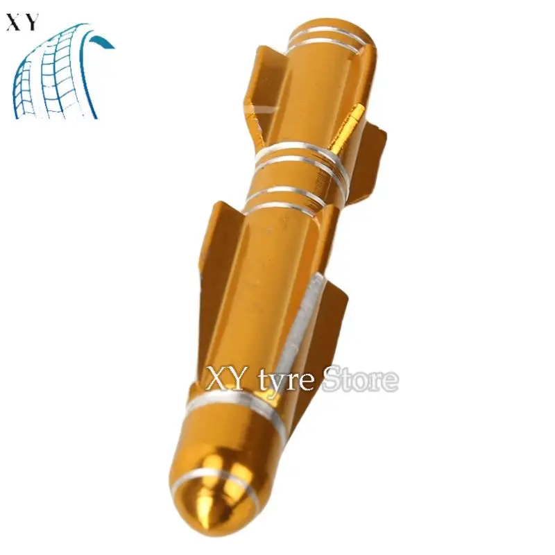 Colorful Neo Rocket Themed Tire Valve Stem Caps - Durable Cool Aluminum Alloy Material for Wheel Tire Valve Stem Coverage