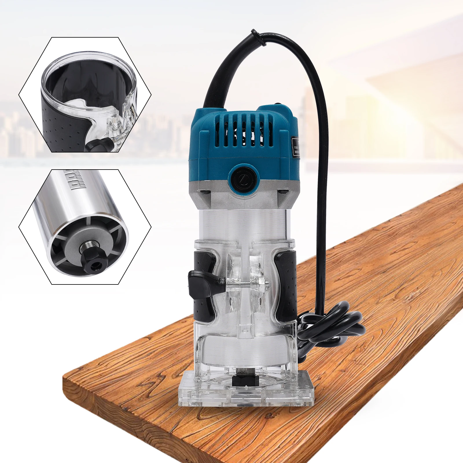 Elektrische Handheld Trimmer Houtbewerking Tool Router Joiner Trimmen Machine 800W 30000r/Min