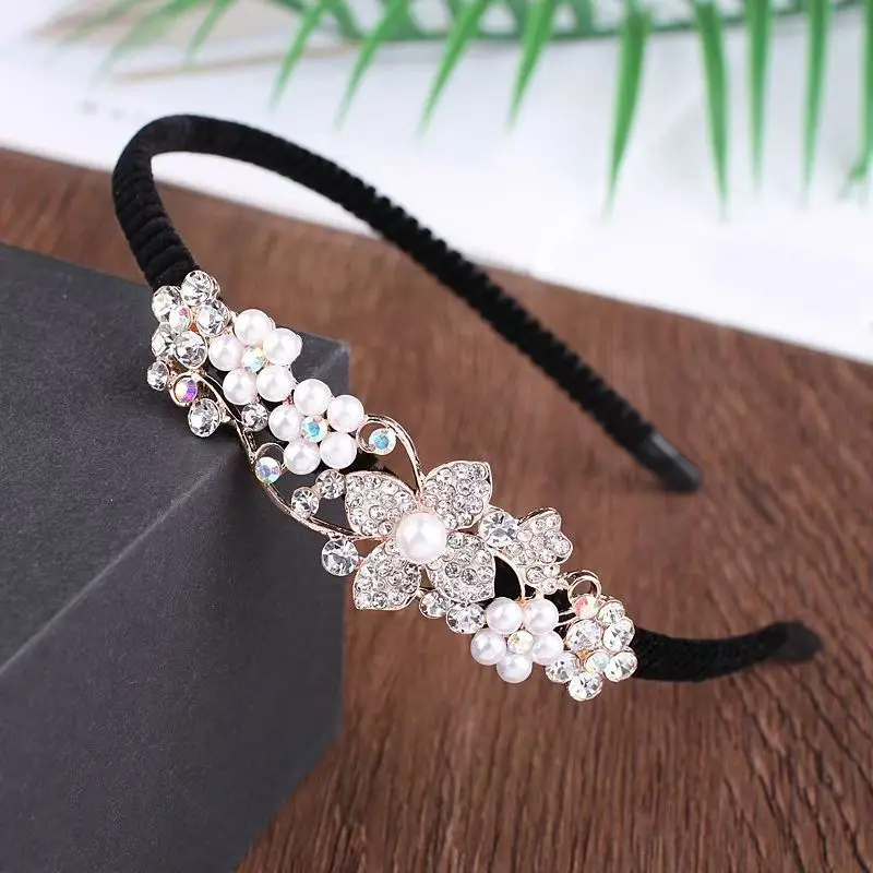 20 Styles Ins New Gem Baroque Headbands For Women Girl Diamond Rhinestone Woman Accessori Geometric Flower Thin Hairbands