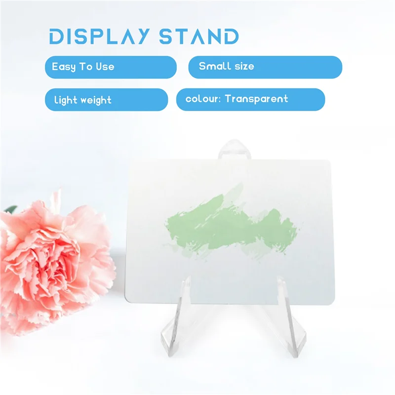 A19F-10Pcs Acrylic Coin Display Stand Holder Small Coins Easel Holder For Card Collectable Challenge Coin Capsule Medal Racks