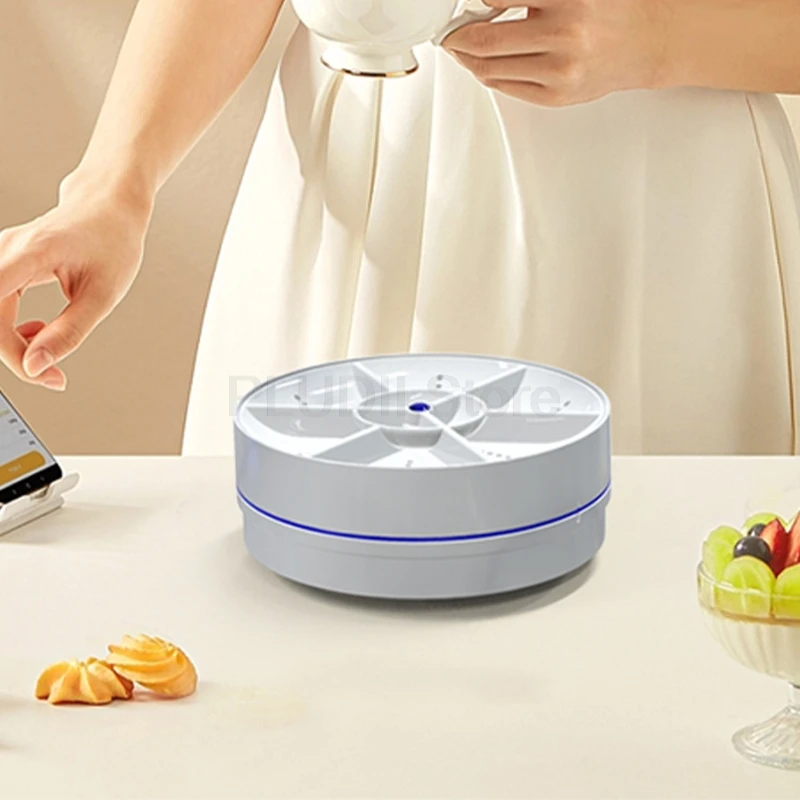 

Ультразвуковой посудомоечный аппарат 14x14x6 см, 18 Вт, портативная мини-посудомоечная машина, 8,5 В, беспроводная турбочистка для кухни, фруктов, овощей