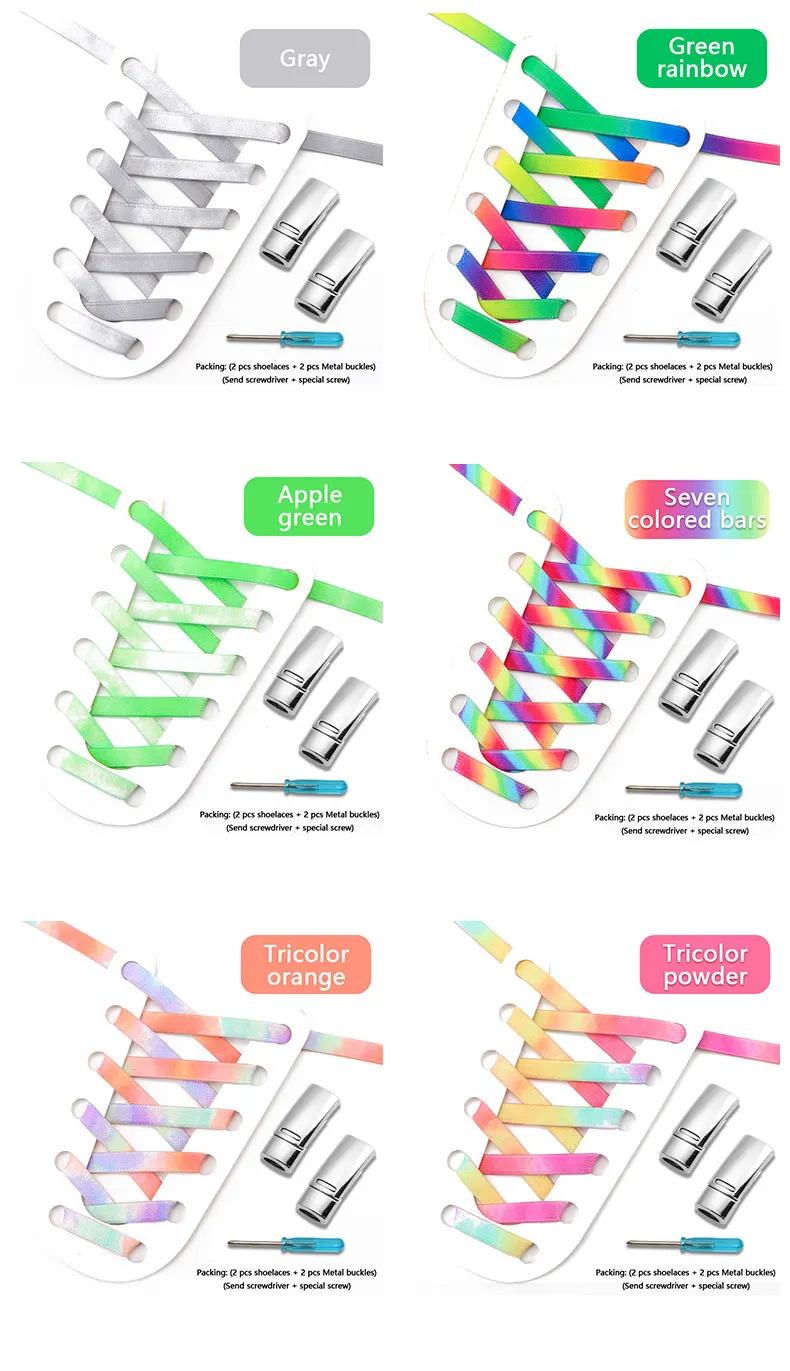 Magnetische Schnürsenkel, Regenbogenfarbene elastische Schnürsenkel, Schnürsenkel für Sneaker, Schnürsenkel ohne Binden, Schnürsenkel für Schuhe, für Erwachsene und Kinder. – Detail 9