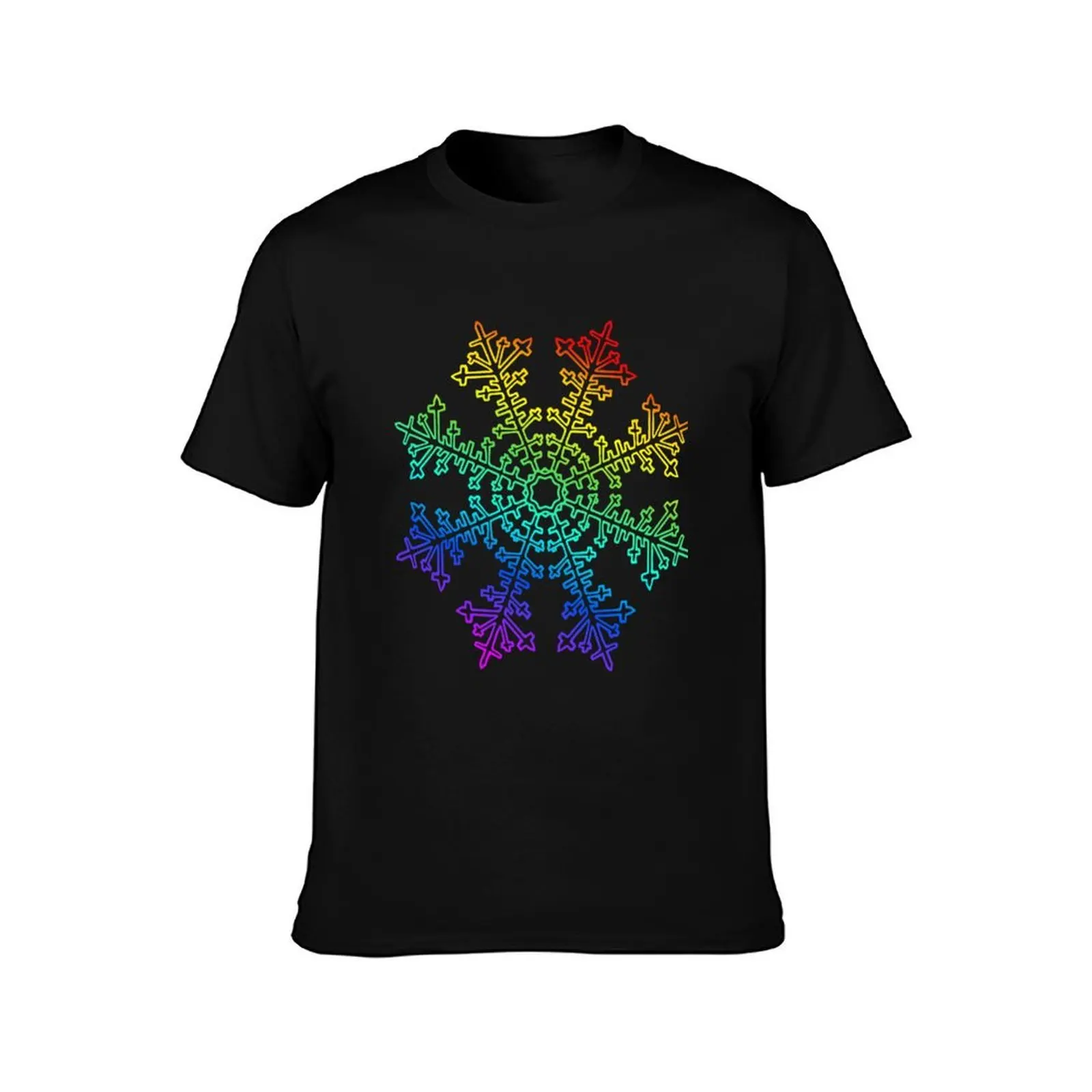 LGBTQ Christmas, Gay Christmas, Lesbian Christmas, Rainbow Snowflake, Ugly Christmas Sweater T-Shirt, Summer Casual Cotton Tee