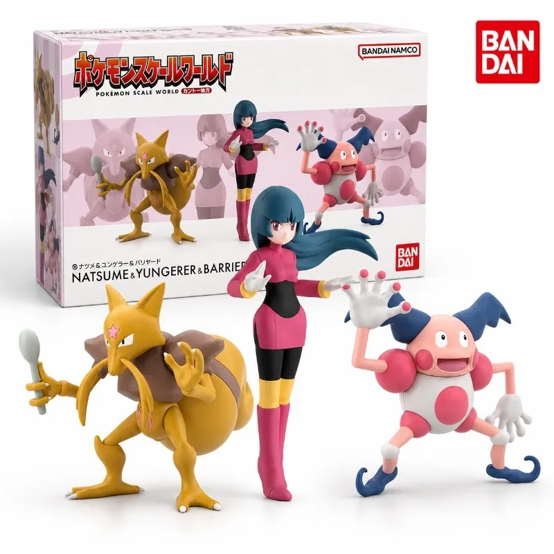bandai-genuine-pokemon-scale-world-kanto-sabrina-natsume-kadabra-mr-mime-anime-action-figure-set-toy